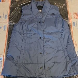 The North Face Blue Quilted Vest NWOT